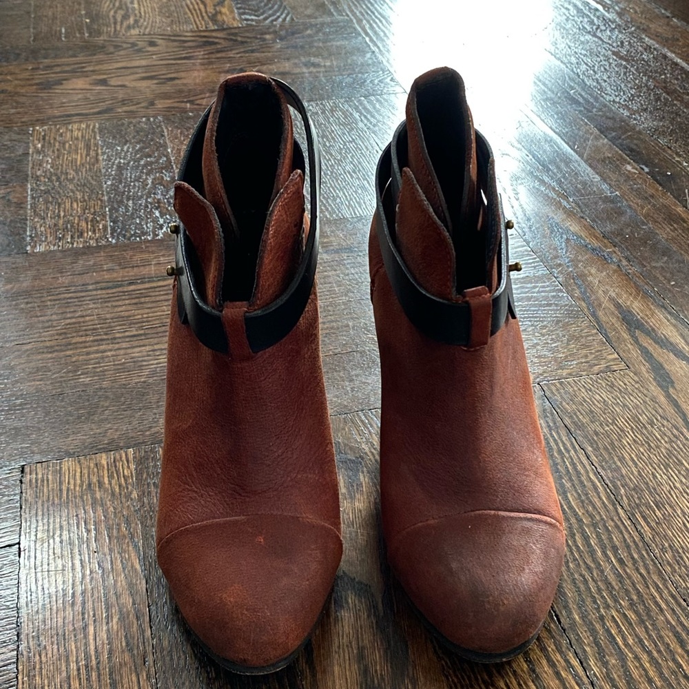 Rag & Bone Harrow Booties, Burgundy RARE